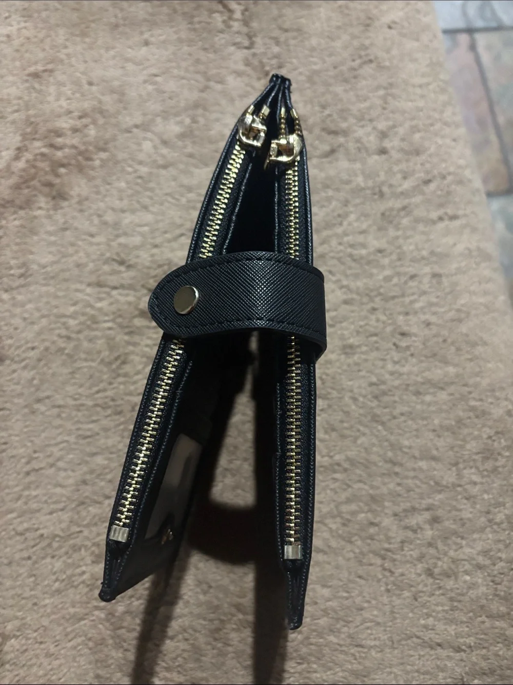 Black Women's Snap Wallet